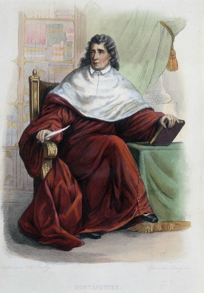 Montesquieu - w Ed. Mennechet, "Le Plutarque francais autorstwa French School