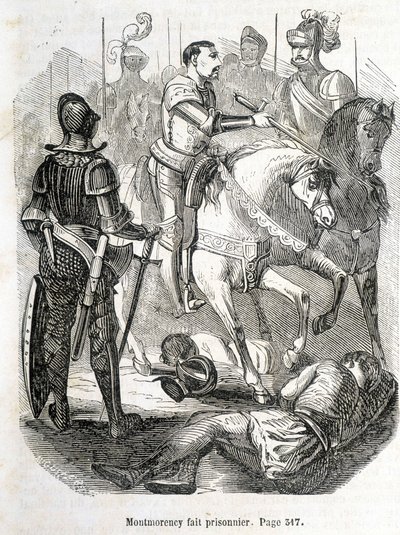 Montmorency uwięziony w Pavie (1525) - w „Histoire de France” L.-P. Anquetil autorstwa French School