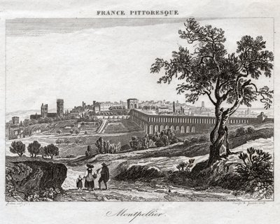 Montpellier. (grafika, ok. 1850) autorstwa French School