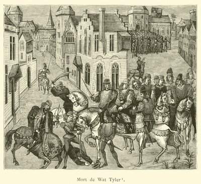 Mort de Wat Tyler (grafika) autorstwa French School
