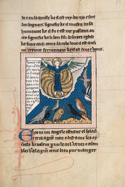 Ms 65 f73r, Komentarz do Apokalipsy św. Jana, koniec XIII w. (pióro i atrament oraz tempera na welinie) autorstwa French School