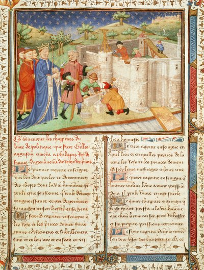 Ms 1015 fol.1 Ilustracja z Rządu królów i książąt autorstwa French School
