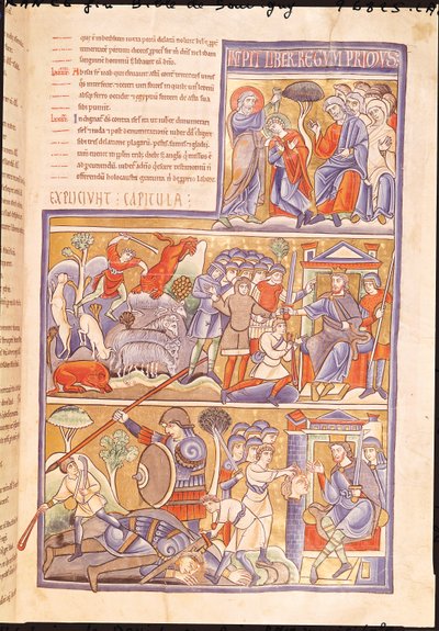 Ms 1 f.93r Historia Dawida, z Biblii Souvigny autorstwa French School