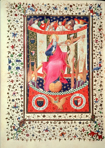 Ms 2 f.18v Trójca Święta, z Godzin Boucicaut, c.1410 autorstwa French School