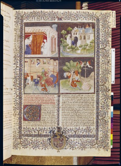 Ms 3479 t.1 f.1 Historia Lancelota i poszukiwanie Świętego Graala, z Livre de Messire Lancelot du Lac autorstwa French School
