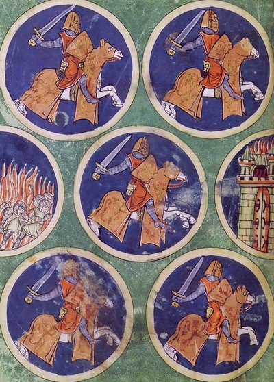 Ms 3516 fol.217v Pięciu Rycerzy autorstwa French School