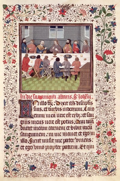 Ms 370 fol.184 Ostatnia Wieczerza autorstwa French School