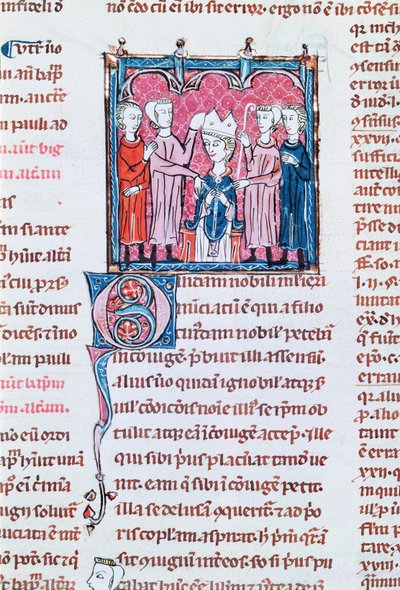 Ms 372 fol.158v Intronizacja biskupa, z Decrets de Gratien autorstwa French School