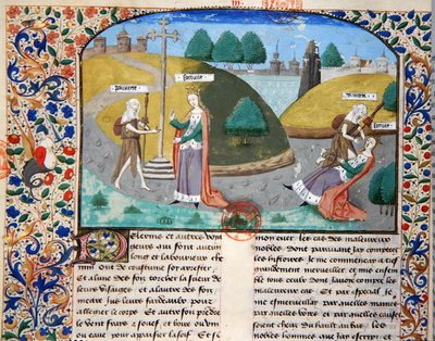 Ms 3878 Ubóstwo i fortuna, ilustracja z „Przypadków wybitnych ludzi” Giovanniego Boccaccio (1313-75) autorstwa French School