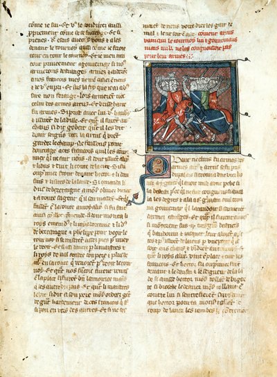 Ms 403 fol.163 Bitwa rycerska, z Roman dArtus autorstwa French School