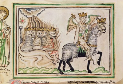 Ms 422 f.33v Upadek Gwiazdy Szatana autorstwa French School