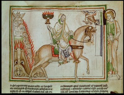Ms 422 fol.22r Otwarcie czwartej pieczęci: Śmierć na bladym koniu autorstwa French School