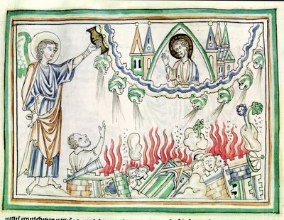 Ms 422 fol.77 Zniszczenie Babilonu autorstwa French School
