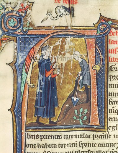 Ms 426 fol.6 Kopanie, z „Zwierciadła natury” Vincenta de Beauvais autorstwa French School