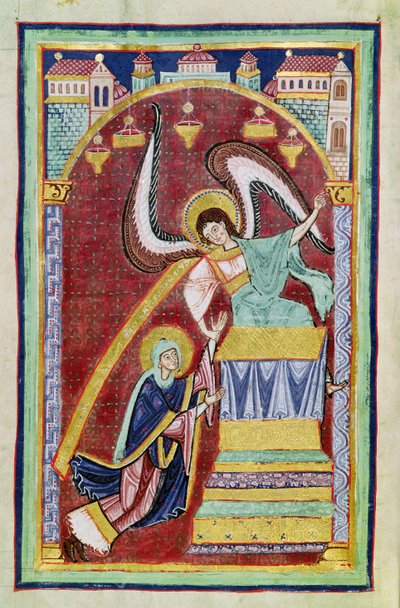 Ms 501 f.30v Wizja św. Aldegondiusza z Życia i cudów św. Amanda autorstwa French School
