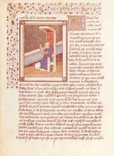 Ms 614 Page z Moralnych powiedzeń filozofów autorstwa French School