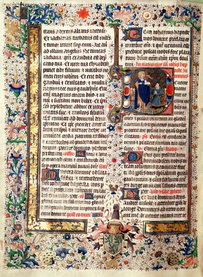 Ms 626 fol.174v Św. Jan Chrzciciel, z Mszału Jana de Lannoy autorstwa French School