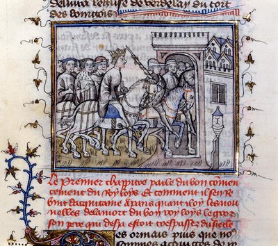 Ms 783 St. Louis (1215-70) Francji (welum) autorstwa French School