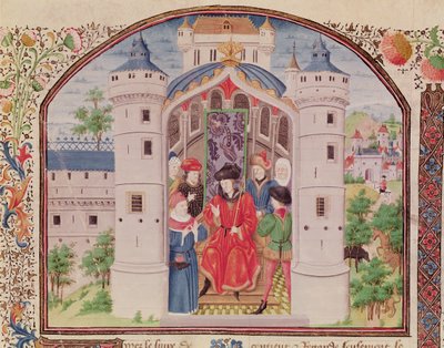 Ms 927 Fol.426 Prezentacja Ekonomii, z Etyki, Polityki i Ekonomii Arystotelesa (384-322 pne) szczegóły (patrz także 165166) autorstwa French School