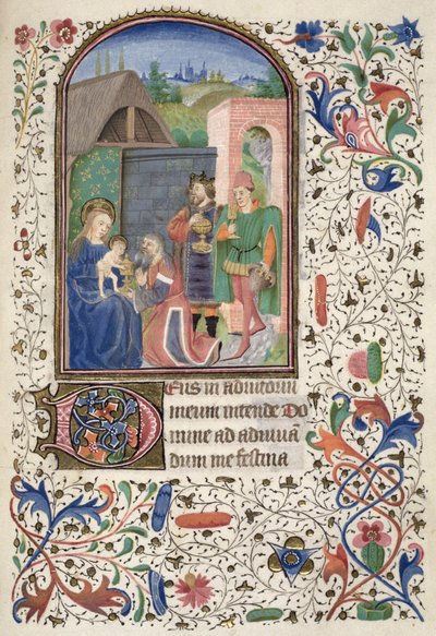 Pani Euing 4 f.49r Mędrcy, z godzin Glasgow autorstwa French School