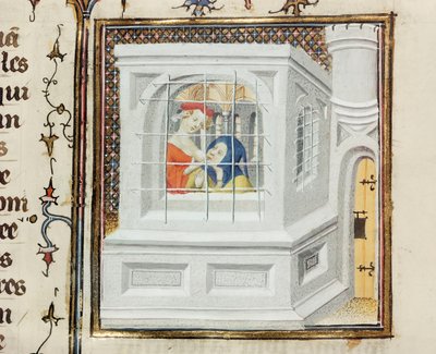 Pani Fr 12420 Roman Charity: Cimon and Pero, z De Claris Women, Giovanni Boccaccio (1313-75) autorstwa French School