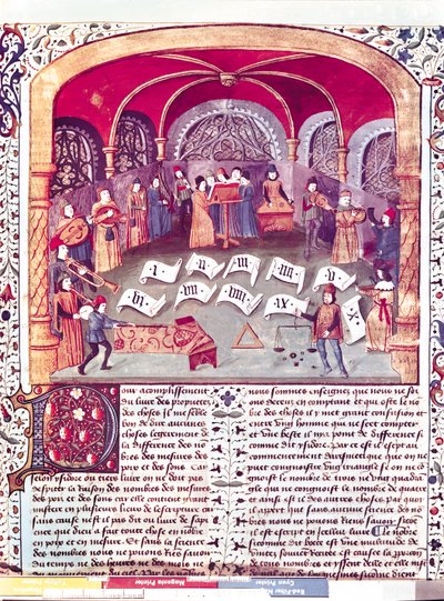 Ms Fr 22532 fol.336 Koncert, z Des Proprietez des Choses Barthelemy