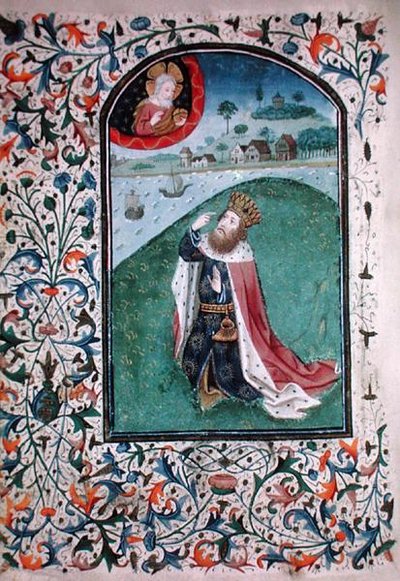 Pani Gen 288 f.131v Vision, c.1460 (welum) autorstwa French School