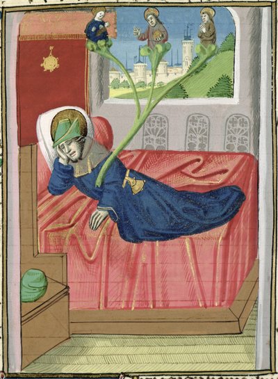 Ms H 7 fol.145r Drzewo Jessego, z Biblii Jana XXII autorstwa French School
