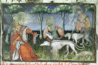 Pani Hunter 385 f.3r Hunting, z Księgi łowieckiej Gastona de Foix autorstwa French School