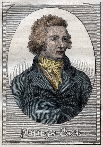 Park Mungo, szkocki odkrywca - Portret parku Mungo (1771-1806), szkocki odkrywca - ilustracja z „Wielkich żeglarzy XVIII wieku”” autorstwa French School