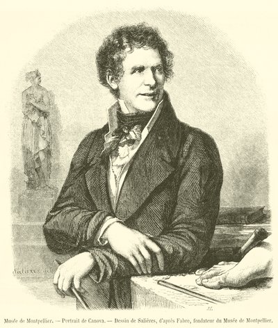 Muzeum Montpellier, Portret Canovy (rycina) autorstwa French School