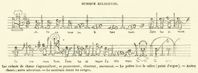 Muzyka religijna (grawerowanie) autorstwa French School