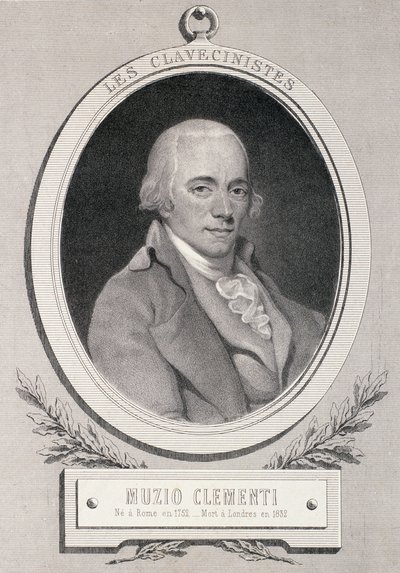 Muzio Clementi (1752-1832) grawerowane przez Alfreda Lemoine autorstwa French School
