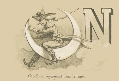 N: Nikodem podróżujący na Księżycu autorstwa French School
