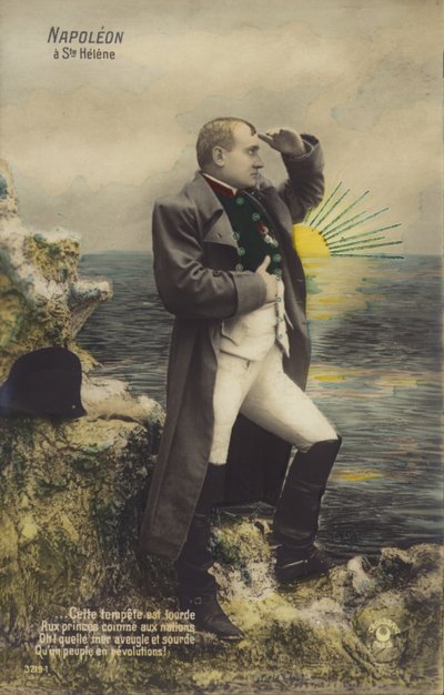 Napoleon Bonaparte (kolorowa litografia) autorstwa French School