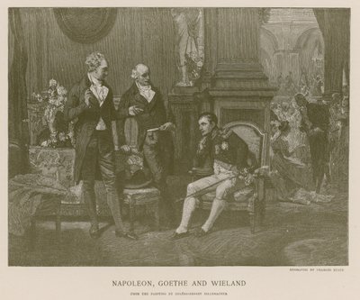 Napoleon, Goethe i Wieland autorstwa French School
