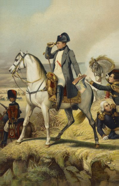 Napoleon I w Wagram (litografia kolorowa) autorstwa French School