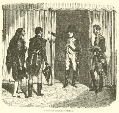 Napoleon upominający Morlę (grawerunek) autorstwa French School