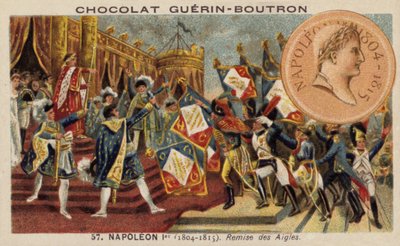 Napoleon i dystrybucja sztandarów orła autorstwa French School