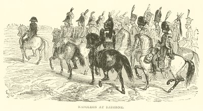 Napoleon in Bayonne (Stich) von French School