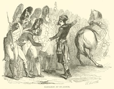 Napoleon w St Cloud (rycina) autorstwa French School