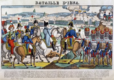 Napoleon w bitwie pod Jeną (13.10.1806) - wizerunek Epinal autorstwa French School