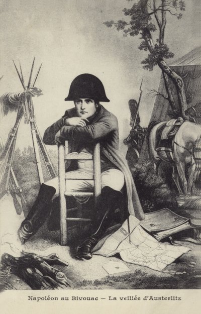Napoleon na biwaku autorstwa French School