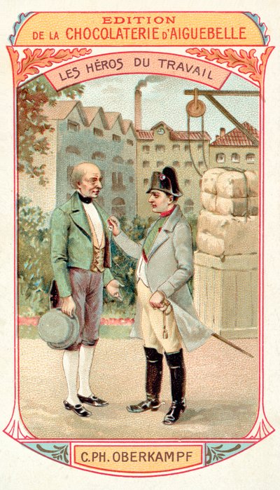Napoleon przyznający Legię Honorową francuskiemu przemysłowcowi Christophe-Philippe Oberkampf, 1806 autorstwa French School