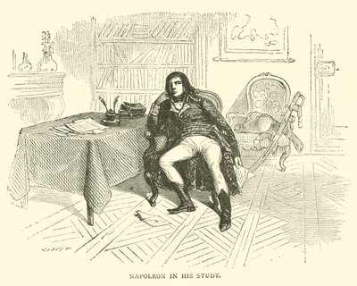 Napoleon w swoim gabinecie (grafika) autorstwa French School