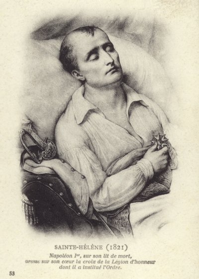 Napoleon na łożu śmierci autorstwa French School