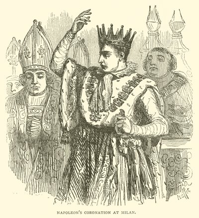 Koronacja Napoleona w Mediolanie (grafika) autorstwa French School