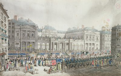 Procesja koronacyjna Napoleona przechodząca przez Radę Stanu, 2 grudnia 1804 r autorstwa French School