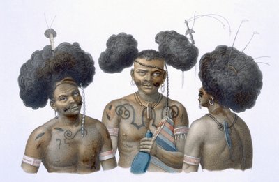 Mieszkańcy Nowej Gwinei, 1826 autorstwa French School