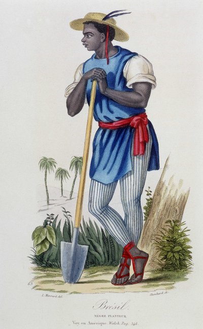 Negro plantator z Brazylii - w „Bibliotheque Universelle des Voyages” Alberta-Montémonta, wyd. Armand-Aubree, Paryż autorstwa French School